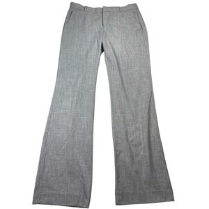 Banana Republic Logan Pants Women's 6 Gray Stretch Slash Pockets Bootcut Leg